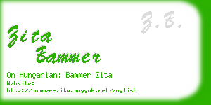 zita bammer business card